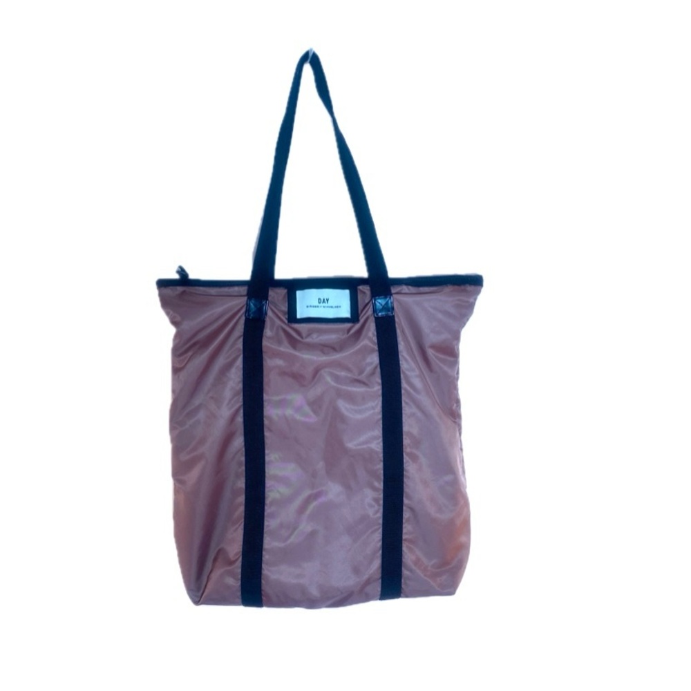 Day Birger et Mikkelson Gweneth Tote Bag Rose Mauve Black Travel Weekend Zipper
